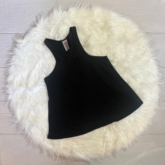 ✶Free✶ EUC Black ✵☽Free People☾✵ Long Beach Ribbed Racerback Swing Tank | Medium - Picture 3 of 15